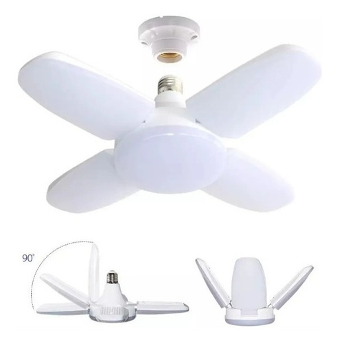 Lampara Bombillo Led 4 Aspas Desplegable