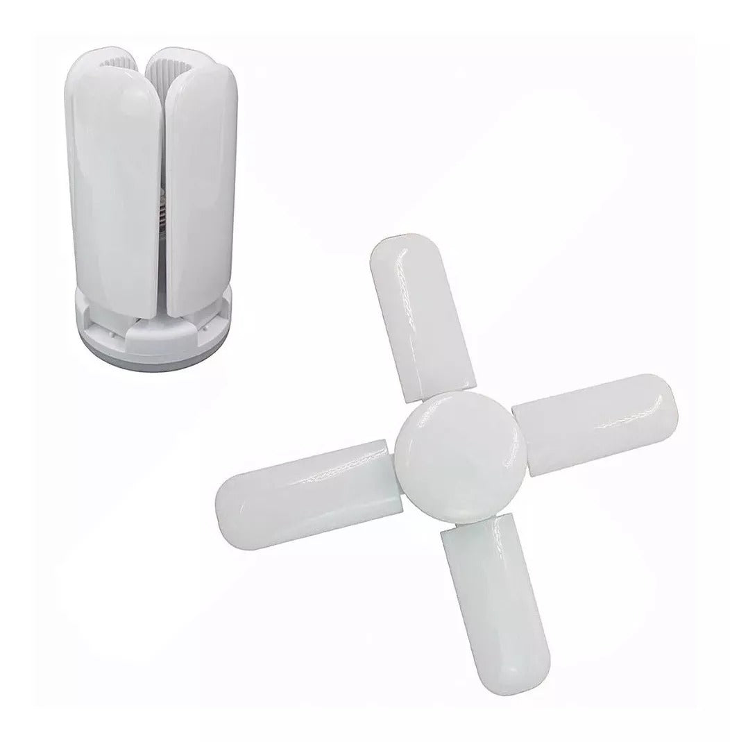 Lampara Bombillo Led 4 Aspas Desplegable