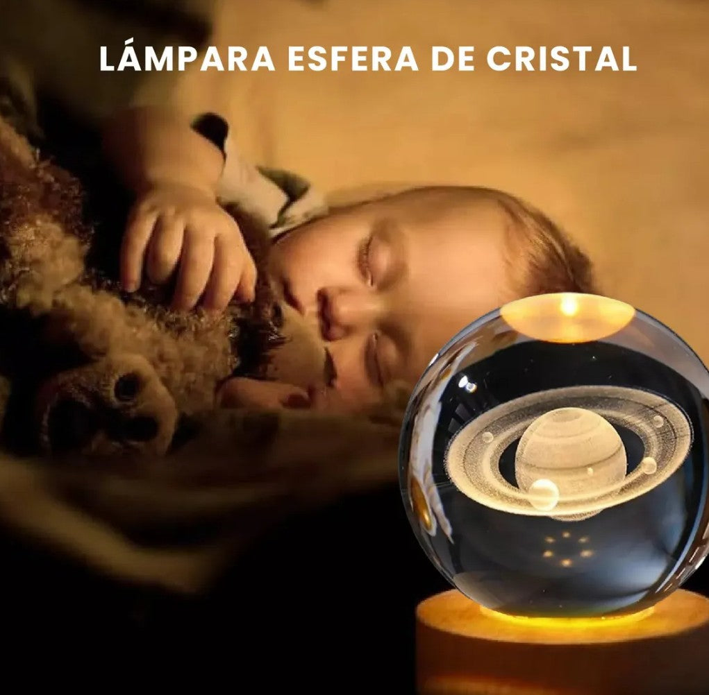 Esfera De Cristal Luz Led
